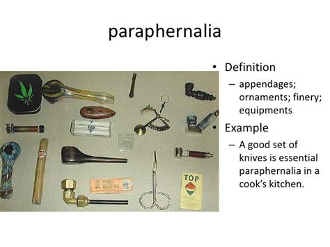 pharaphernalia|paraphernalia examples.